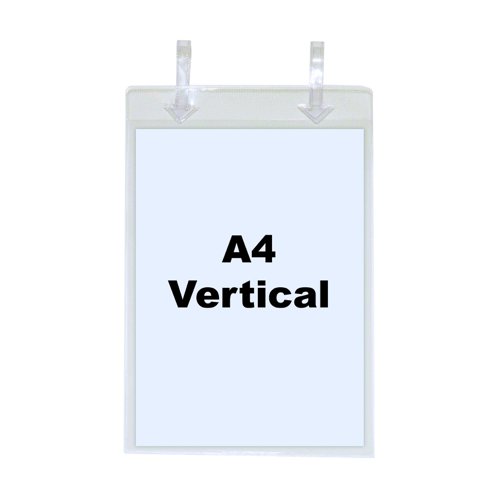 Beaverswood Industrial Strength Pocket Tie-On 220x310mm A4 Portrait Clear (Pack 50) TP4V/50