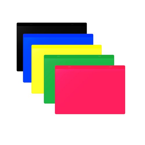 Beaverswood Rainbow Pocket Tie-On 230x155mm A5 Landscape Assorted (Pack 10) CTP5HX/10
