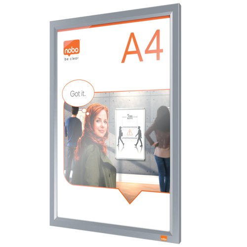 Nobo Impression Pro Poster Frame A4 Silver 1915578