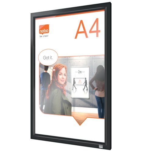 Nobo Impression Pro Poster Frame A4 Graphite Grey 1915579