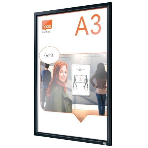 Nobo Impression Pro Poster Frame A3 Graphite Grey 1915581