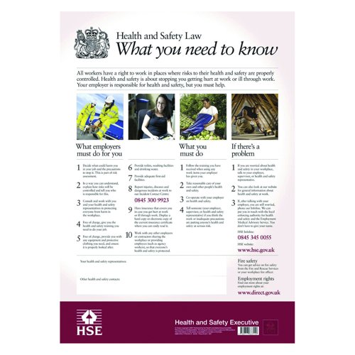 Health And Safety Law Poster A2 FWC80