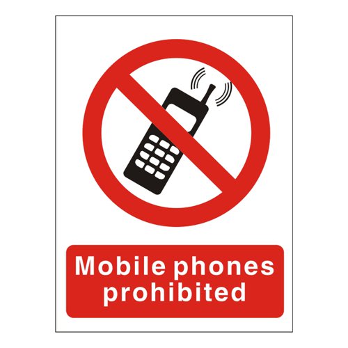 Do Not Use Mobile Phones Sign 200x150mm Self Adhesive Vinyl