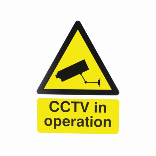 CCTV in Operation Sign 300x400mm Rigid PVC