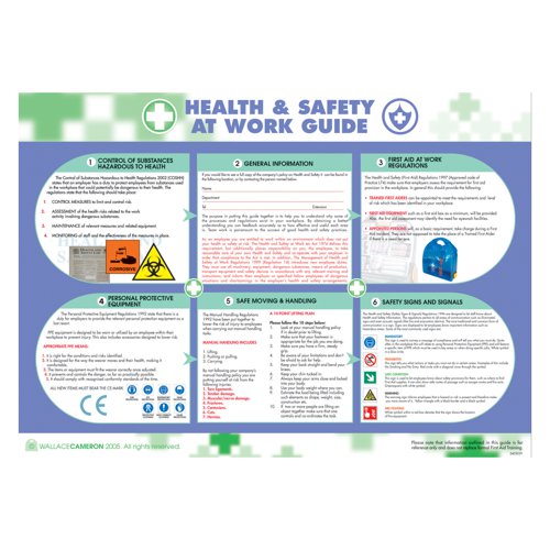 Wallace Cameron Health And Safety At Work Guide Poster 590x420mm 5405052
