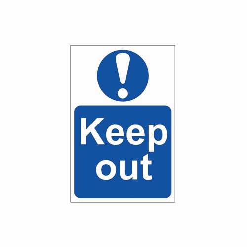 Keep Out Sign 200x300mm Self Adhesive PVC 0255