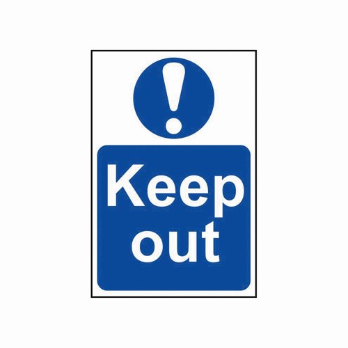Keep Out Sign 400x600mm Self Adhesive PVC 4003