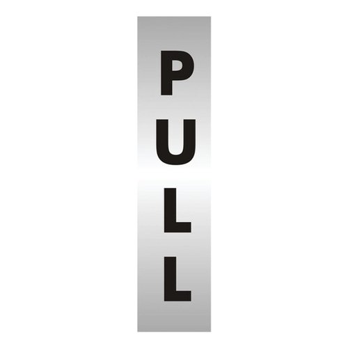 Stewart Superior Brushed Aluminium Acrylic Sign Pull 45x190mm BAC127