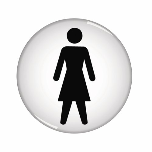 Domed Sign Women Symbol 60mm RDS1