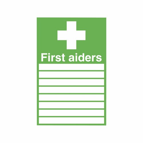 First Aiders Sign 200x300mm PVC
