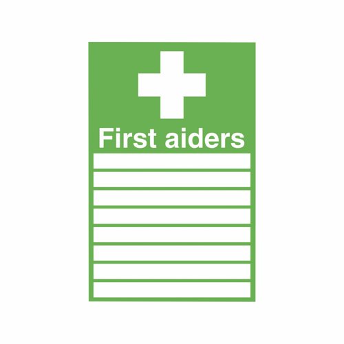 First Aiders Sign 200x300mm Self-Adhesive