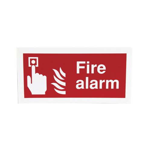 Fire Alarm Sign 200x100mm Self-Adhesive