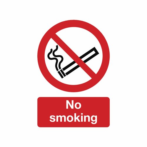 No Smoking Sign A5 Self-Adhesive