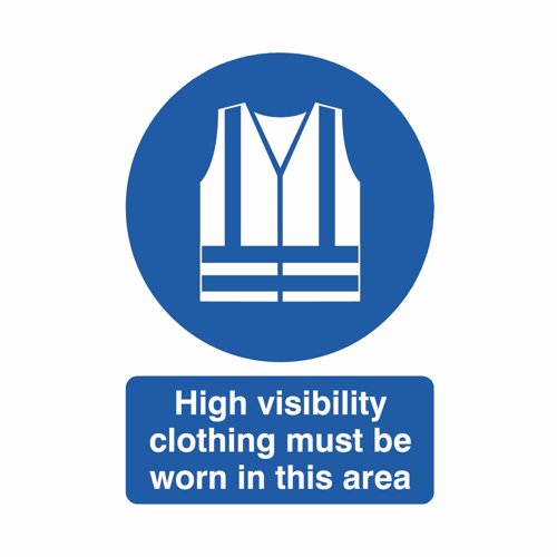 High Visibility Clothing Must be Worn Sign A4 PVC