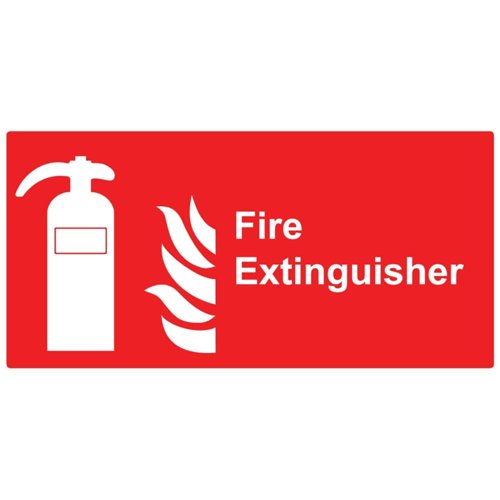 Fire Extinguisher Sign 200x100mm PVC
