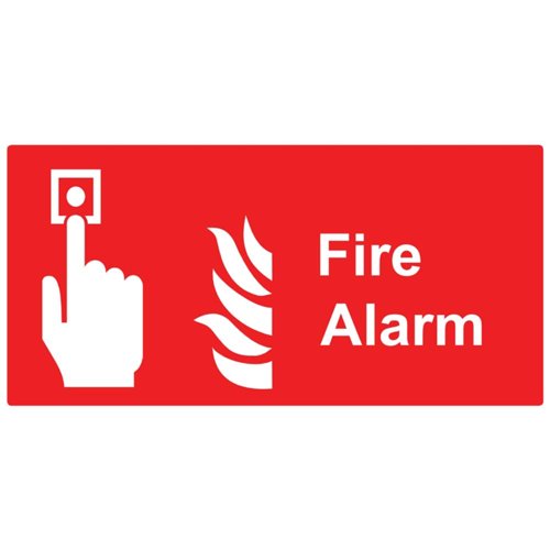 Fire Alarm Sign 200x100mm PVC