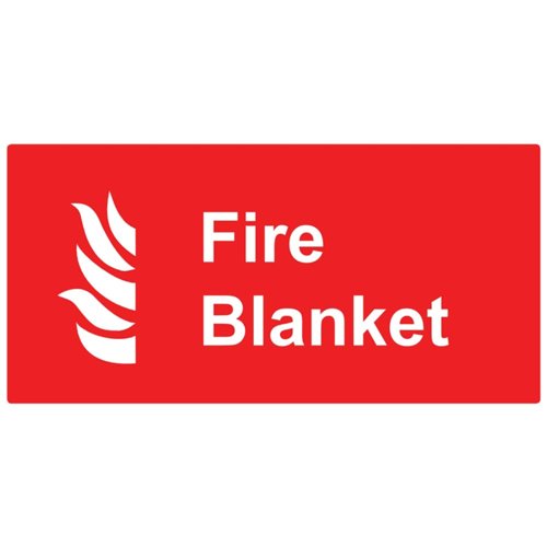 Fire Blanket Sign 200x100mm PVC