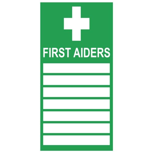 First Aiders Sign 150x300mm PVC