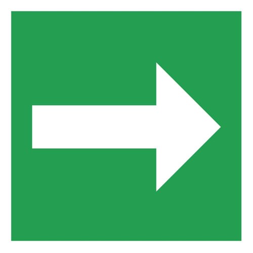 First Aid Arrow Sign 100x100mm PVC
