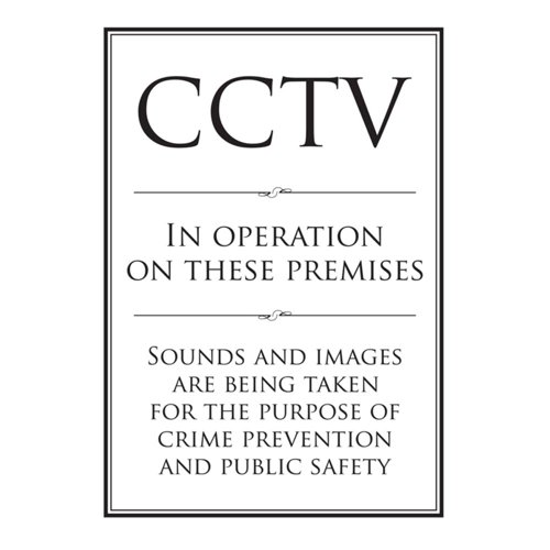 Aluminium Look CCTV Sign A4