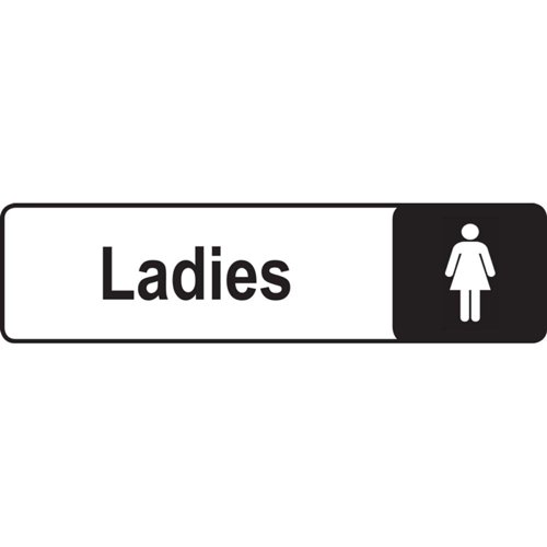 Aluminium Look Ladies Sign 175x45mm