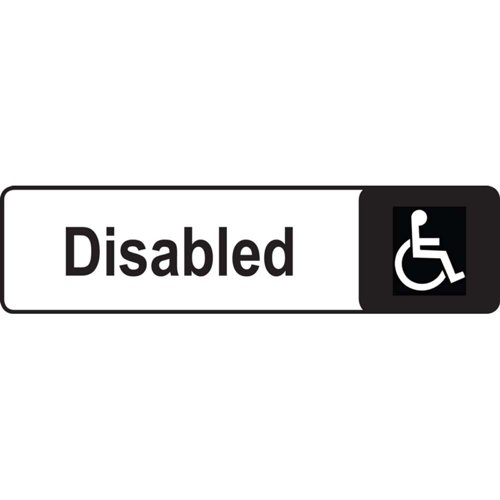 Aluminium Look Disabled Sign 175x45mm