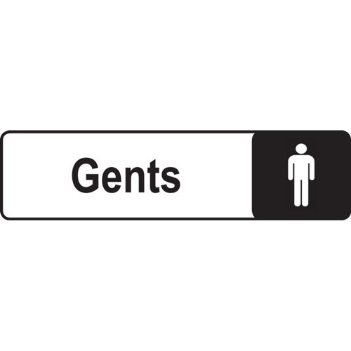 Aluminium Look Gents Sign 175x45mm