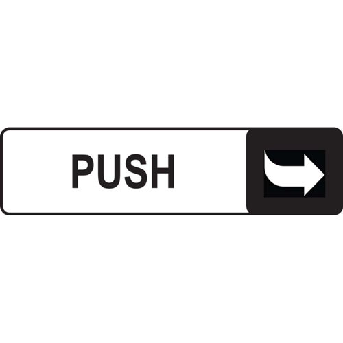 Aluminium Look Push Sign 175x45mm