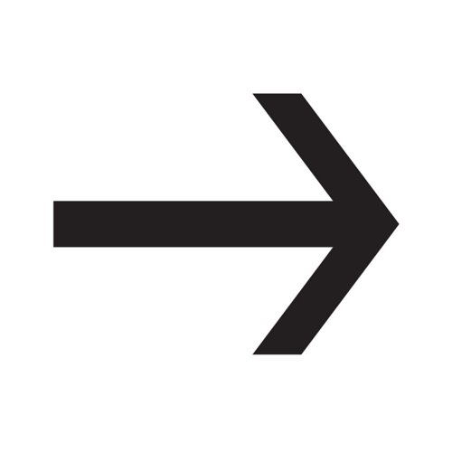 Aluminium Look Arrow Sign 100mm Diameter