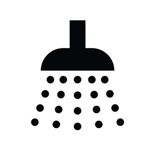 Aluminium Look Shower Sign 100mm Diameter