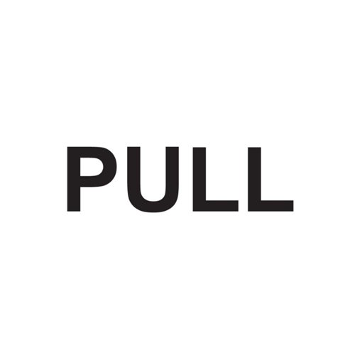 Aluminium Look Pull Sign 100mm Diameter