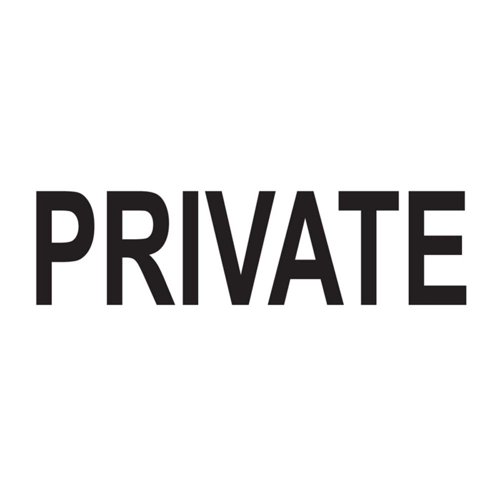 Aluminium Look Private Sign 100mm Diameter