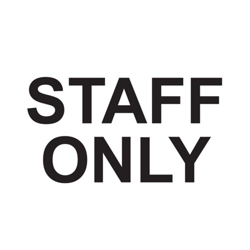 Aluminium Look Staff Only Sign 100mm Diameter
