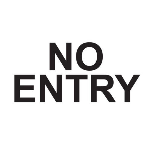 Aluminium Look No Entry Sign 100mm Diameter