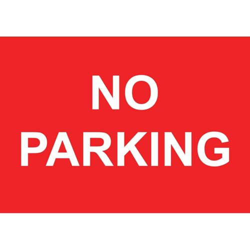 No Parking Sign A4 Self-Adhesive