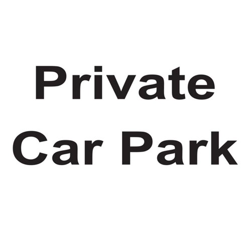 Private Car Park Sign A4 Self-Adhesive