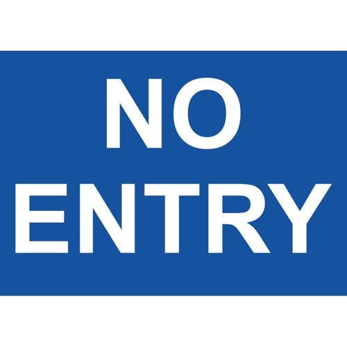 No Entry Window Sticker A4 Self-Adhesive