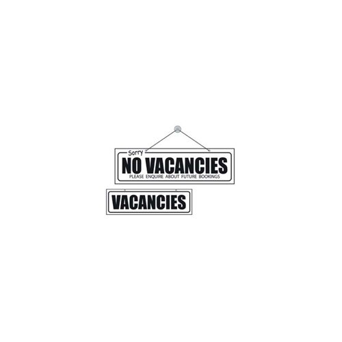 Vacancies / No Vacancies Sign 440x140mm PVC
