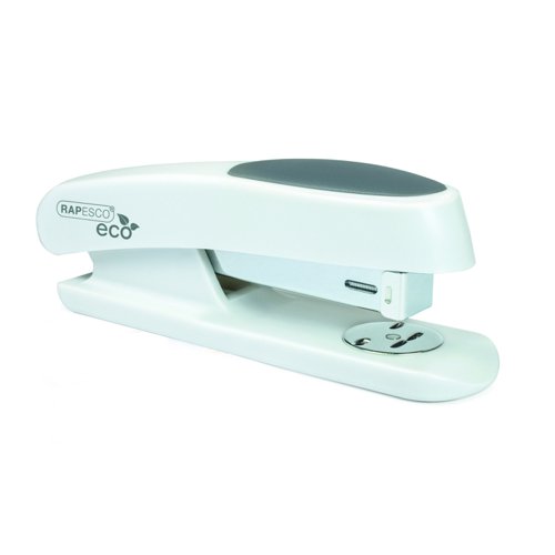 Rapesco Germ-Savvy Sting Ray Half Strip Stapler White +Staples 1483
