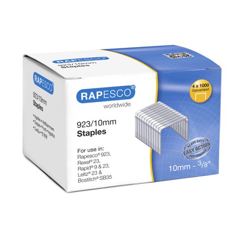 Rapesco Heavy Duty Staples 923/10 (Pack 4000) S92310Z3