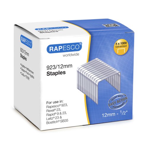 Rapesco Heavy Duty Staples 923/12 (Pack 4000) S92312Z3