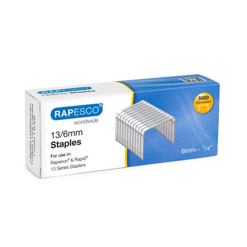 Rapesco Tacker Staples 6mm 13/6 (Pack 2500) S13060Z3
