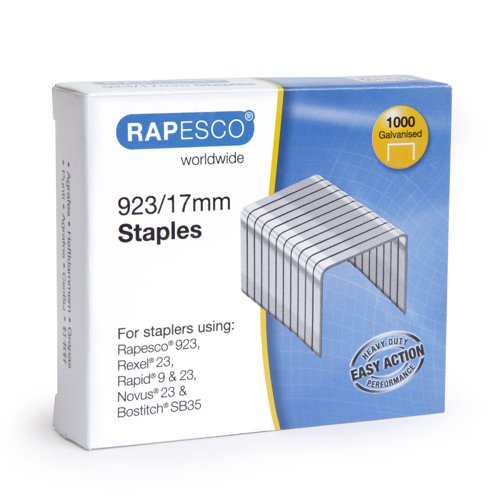 Rapesco Heavy Duty Staples 923/17 (Pack 1000) 1240
