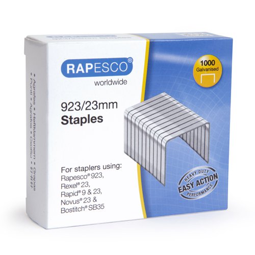 Rapesco Heavy Duty Staples 923/23 (Pack 1000) 1242