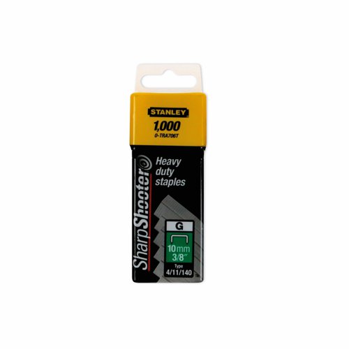 STANLEY SharpShooter Heavy Duty Staples 10mm (Pack 1000) 1-TRA706T