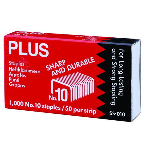 Plus No.10 Staples (Pack 1000) 30089