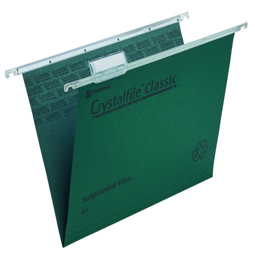 Rexel Crystalfile Suspension File A4 Standard Capacity Green (Pack 50) 78045