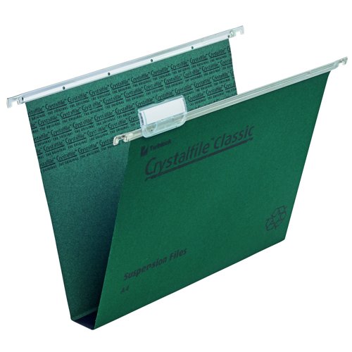 Rexel Crystalfile Suspension File A4 30mm Capacity Green (Pack 50) 70621