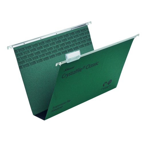 Rexel Crystalfile Suspension File Foolscap 50mm Capacity Green (Pack 50) 71750