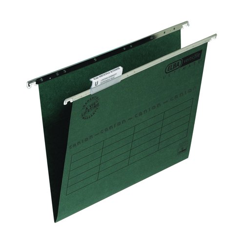 Elba Verticfile Ultimate Suspension File Foolscap Green (Pack 50) 100331250